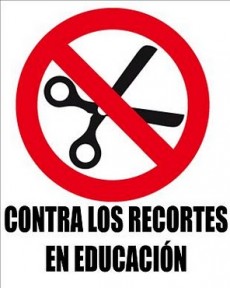 recortes educación tijeras