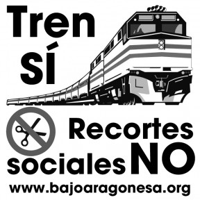 Tren sí Recortes sociales no pegatina