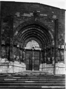 Portada de la iglesia de Caspe antes de 1936