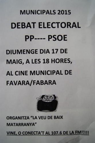 Cartel debate Fabara