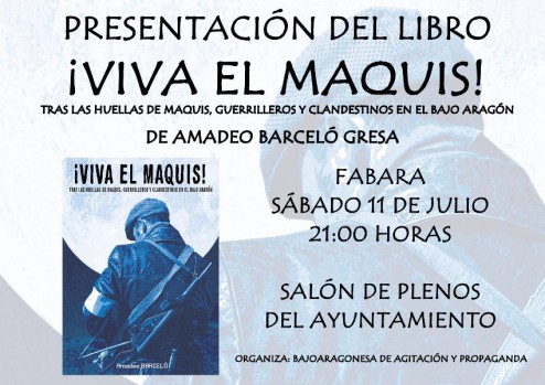 Presentación del libro "¡Viva el Maquis!" en Fabara