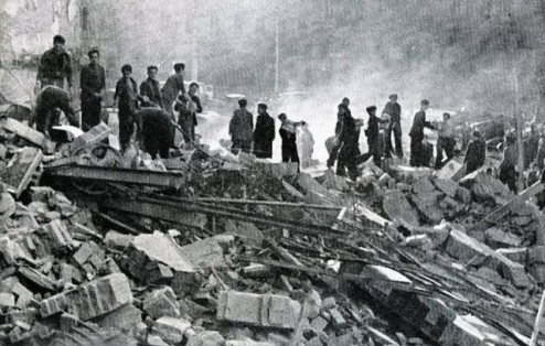 Barcelona bombardeada durante la Guerra Civil Española